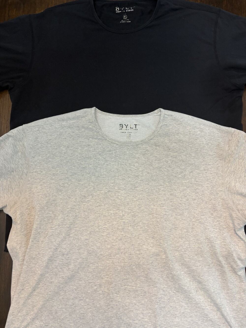 X7-(2) BYLT Shirt Mens 2XL Drop Cut L/S Long Sleeve Performance Gym Tee